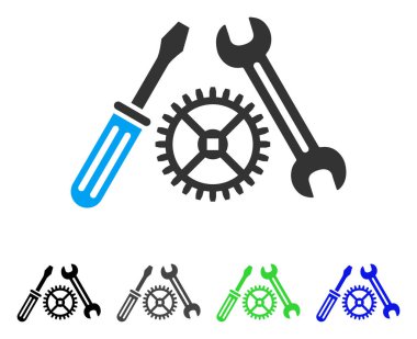 Hizmet düz simge ayarlama