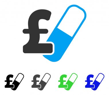 Farma Lirası iş düz simgesi