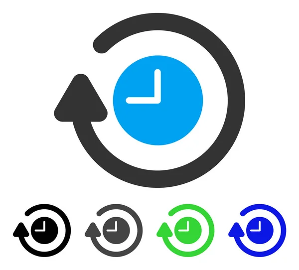 Répéter Horloge Icône plate — Image vectorielle