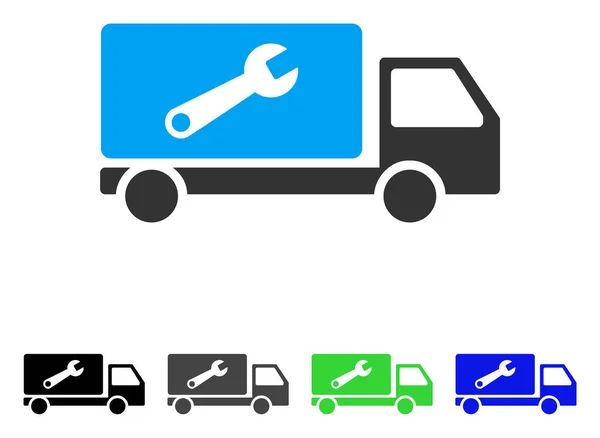 Service auto platte pictogram — Stockvector