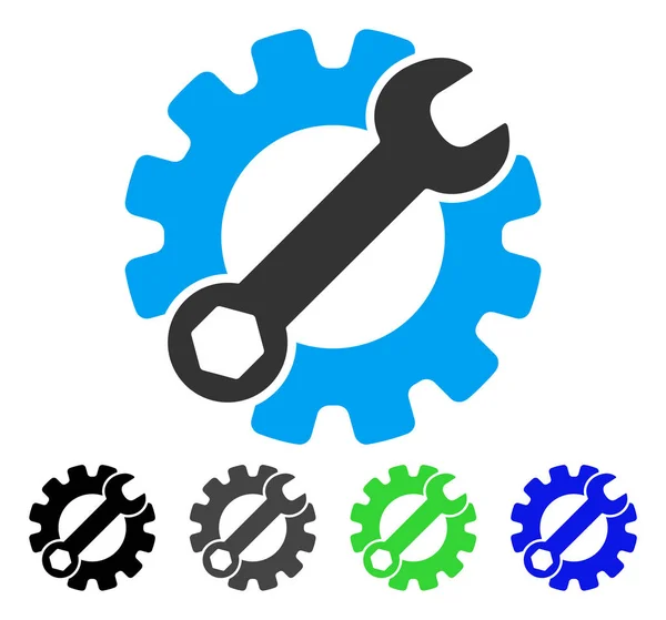 Service Tools Flat Icon — Stock Vector