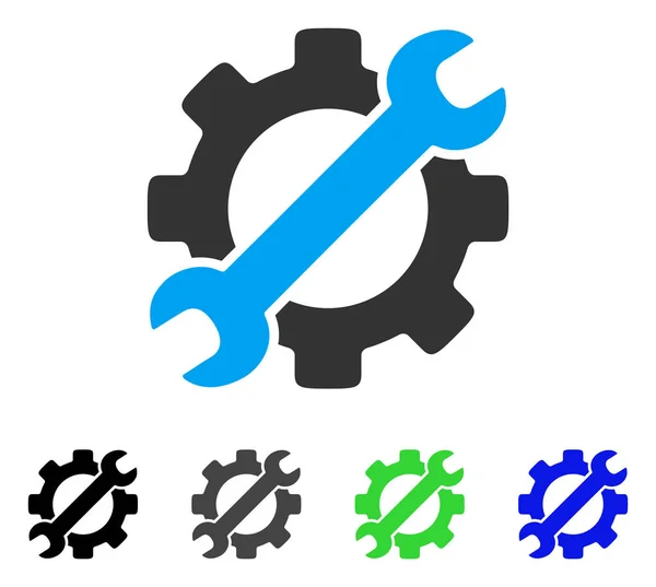 Ferramentas de serviço ícone plana —  Vetores de Stock