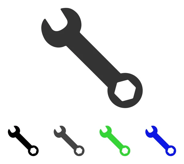 Wrench Flat Icon — Stock Vector