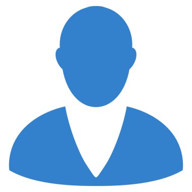 İstemci düz vektör simgesi