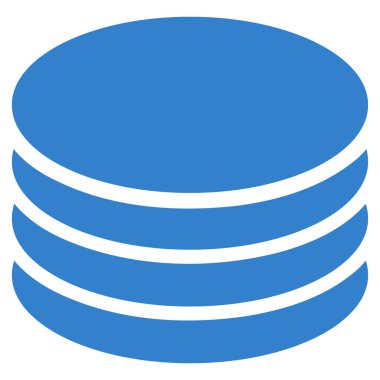 Sikke yığını düz vektör simgesi