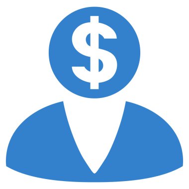 Yatırımcı düz vektör simgesi