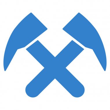 İş çekiç düz vektör simgesi