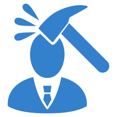 Yöneticisi şok düz vektör simgesi