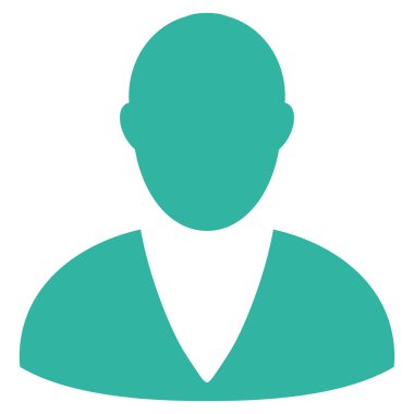 İstemci düz vektör simgesi