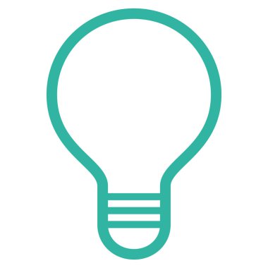 Ampul Düz Vektör Simgesi