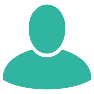 İstemci düz vektör simgesi