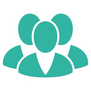 İstemciler düz vektör simgesi