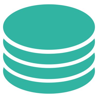 Sikke yığını düz vektör simgesi