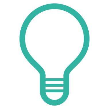 Lamba ampul düz vektör simgesi