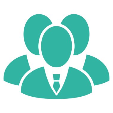 Yöneticisi grup düz vektör simgesi