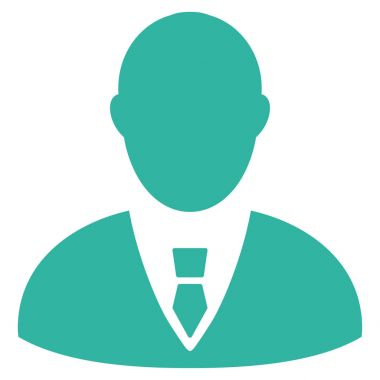 Yöneticisi düz vektör simgesi