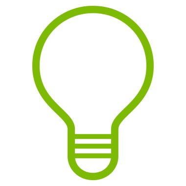 Ampul Düz Vektör Simgesi