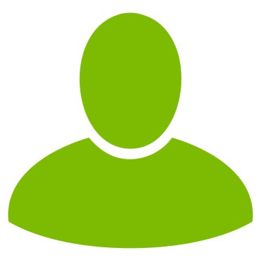 İstemci düz vektör simgesi