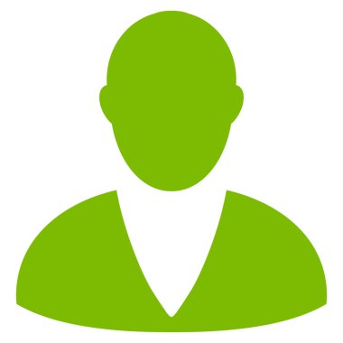 İstemci düz vektör simgesi