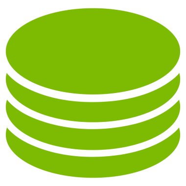 Sikke yığını düz vektör simgesi