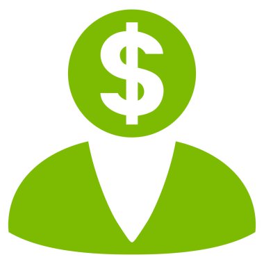 Yatırımcı düz vektör simgesi