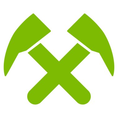 İş çekiç düz vektör simgesi