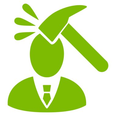 Yöneticisi şok düz vektör simgesi