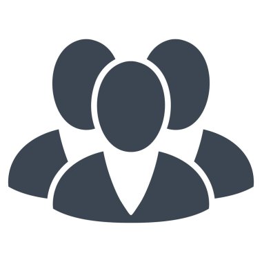 İstemciler düz vektör simgesi