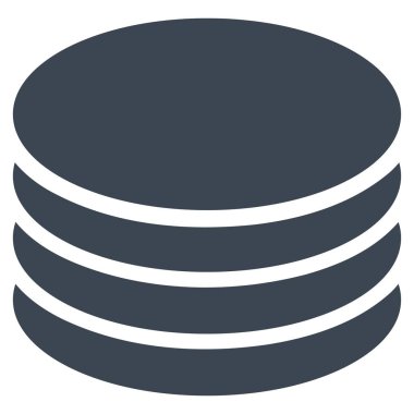 Sikke yığını düz vektör simgesi