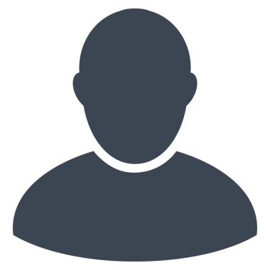 Müşteri düz vektör simgesi