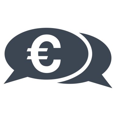 Avrupa sohbet düz vektör simgesi