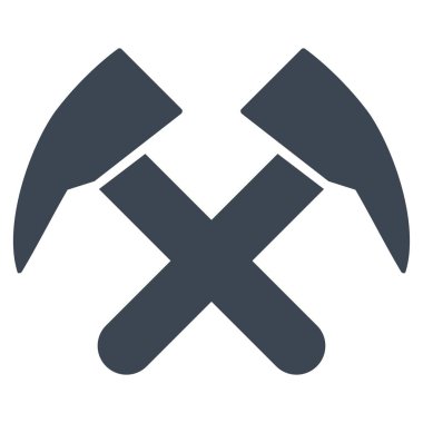 İş çekiç düz vektör simgesi