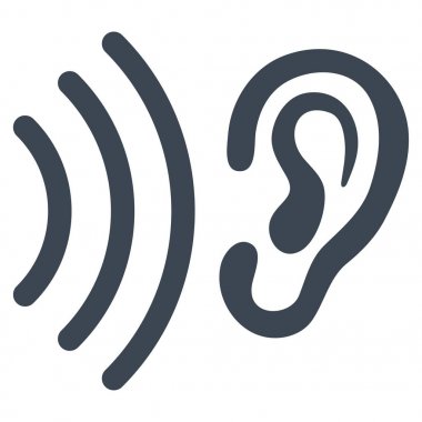 Düz vektör simge dinle