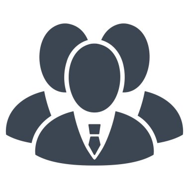 Yöneticisi grup düz vektör simgesi