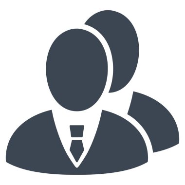 Yöneticileri düz vektör simgesi