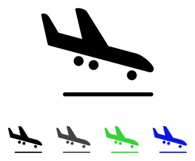 Uçak varış düz simgesi