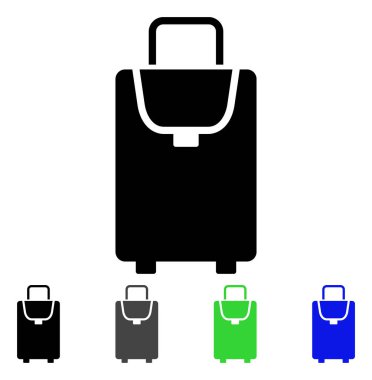 Carryon çanta düz simgesi