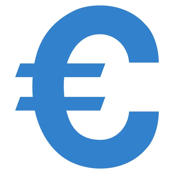Euro Symbol Flat Vector Icon — Vector de stoc