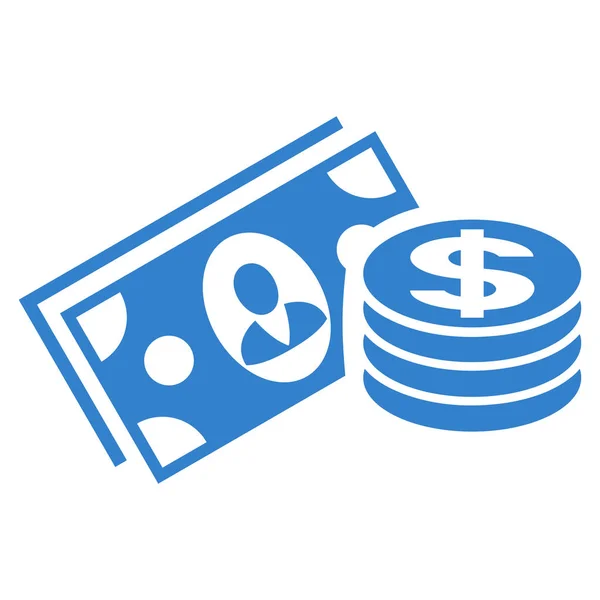 Dinheiro em dinheiro Flat Vector Icon — Vetor de Stock