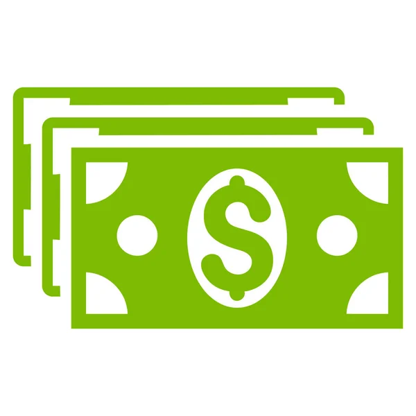 Billetes de Dólar Icono de Vector plano — Vector de stock