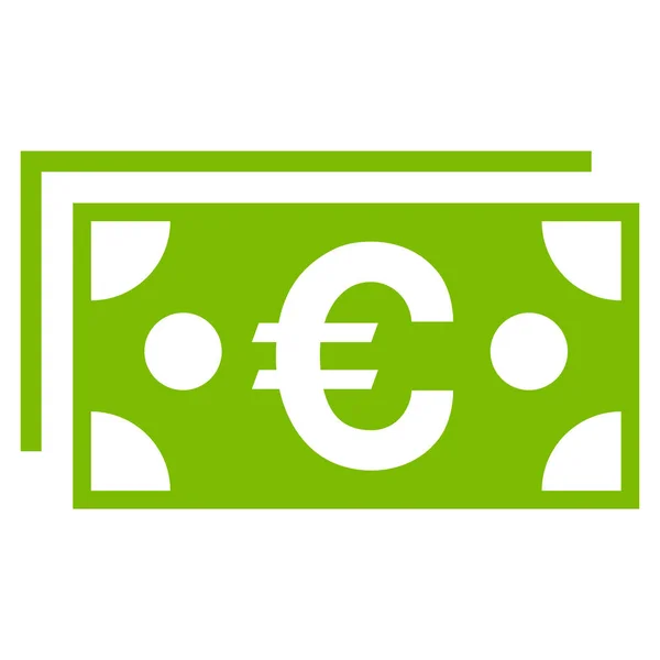 Euro Banknotes Flat Vector Icon — Stock Vector