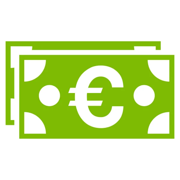 Eurobankbiljetten Flat Vector Icon — Stockvector