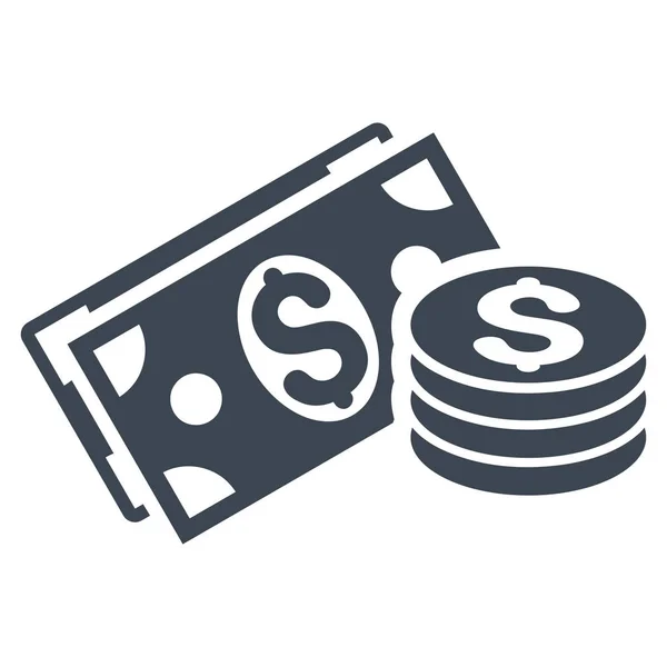 Dollar Cash Flat Vector Icon — Stock Vector