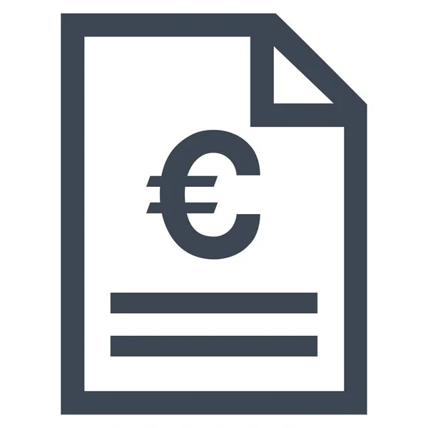 Euro-Rechnungsseite flacher Vektorsymbol — Stockvektor