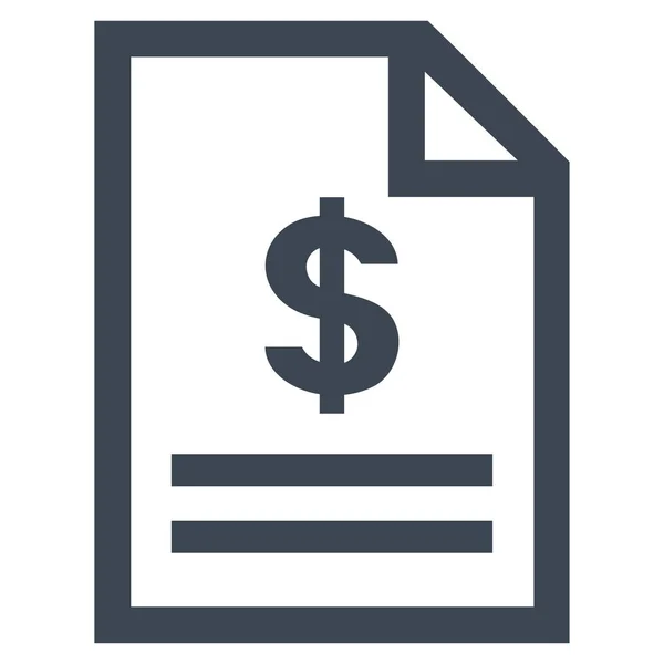 Invoice Page Flat Vector Icon — Stock Vector