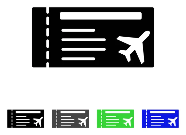 Airticket Flat Icon — Stock Vector