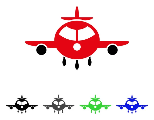 Ładunek samolot ikona płaski — Wektor stockowy