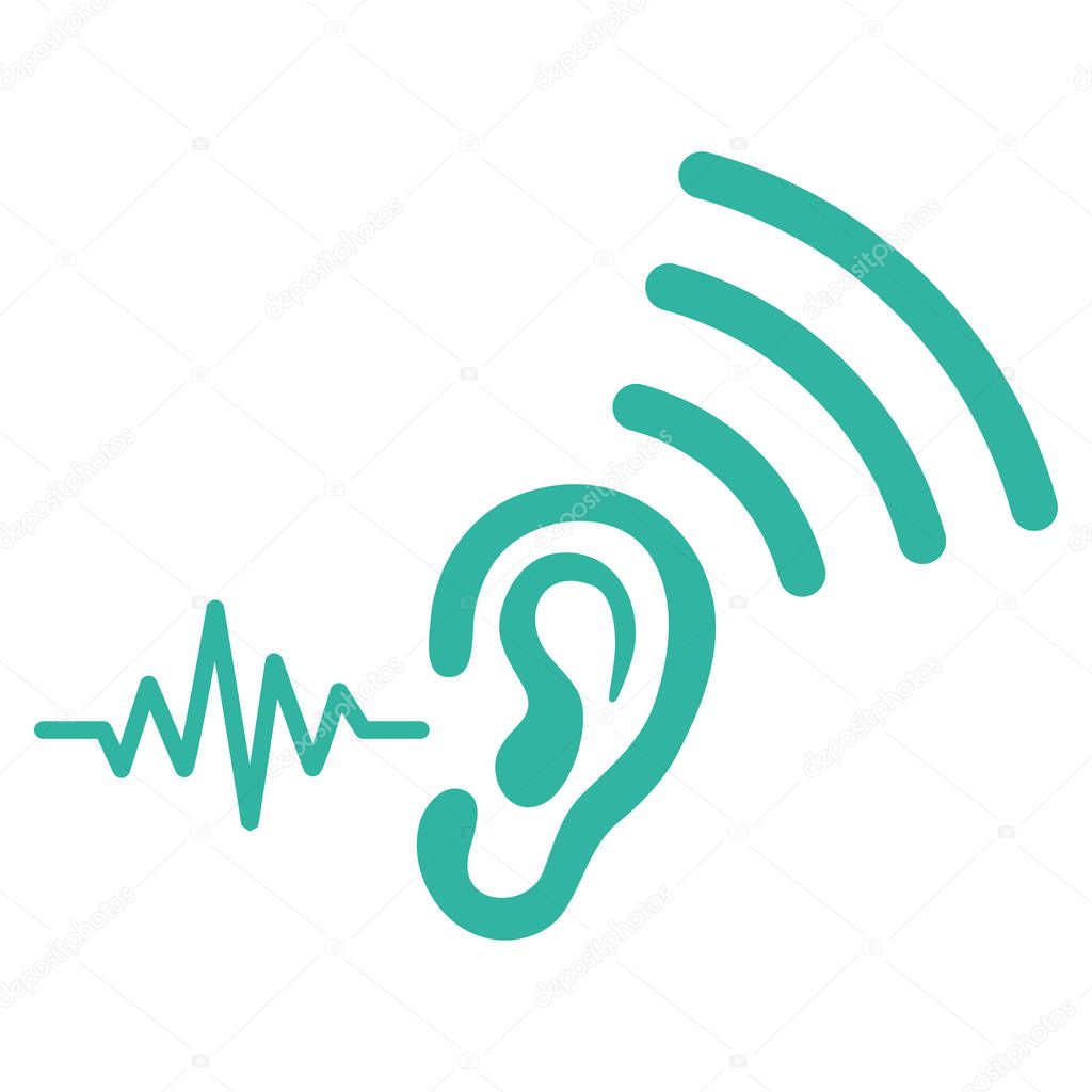Listen And Transmit Flat Vector Icon