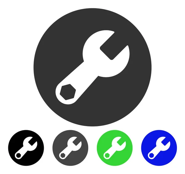 Wrench Flat Icon — Stock Vector