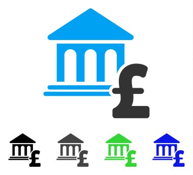 Müze Pound ödeme düz simgesi